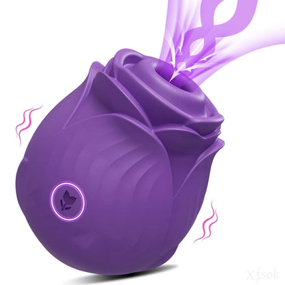 Rose Vibrator for Women,Rose Toy Sucking Vibrator Adult Sex Toys for Women Couples,Purple